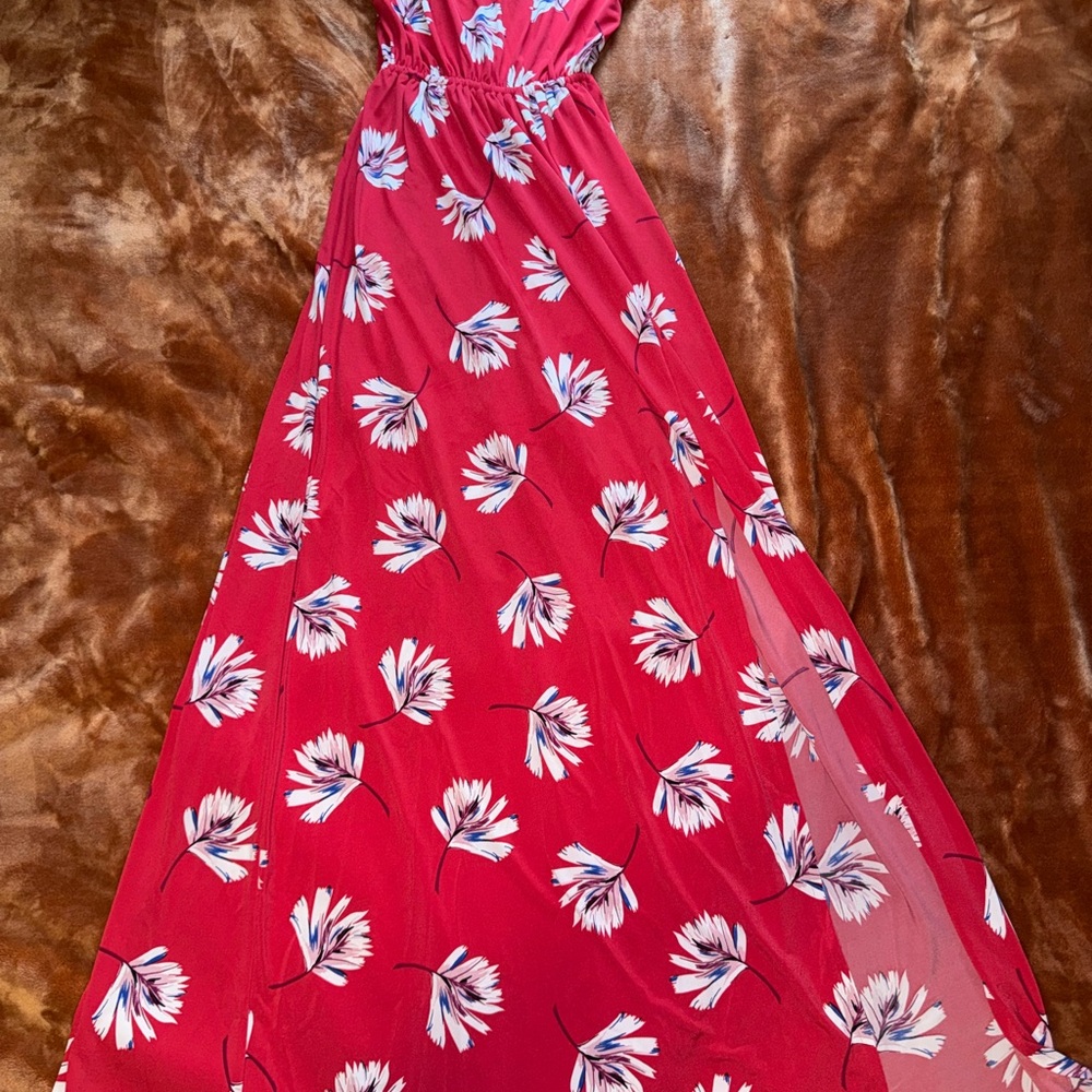 Floral Red Maxi Dress